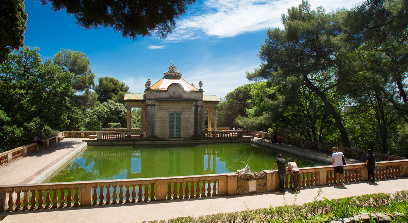 Top 6 Parks in Barcelona - A romantic pond in Parc del Laberint d'Horta