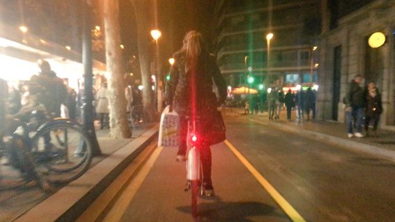 Carril bici provisional Gran Via