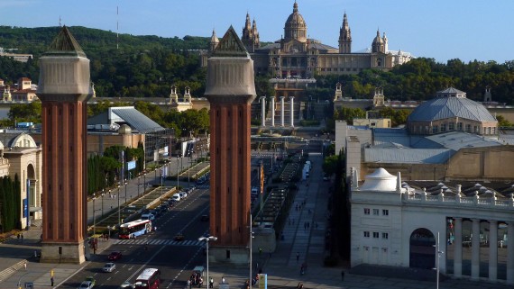 Fira de Barcelona a l'Avinguda de Maria Cristina