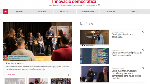 Presentem el nou web d'Innovació Democràtica