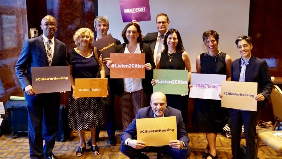 L'alcaldessa Ada Colau a la presentació de