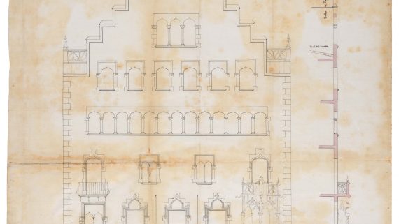 Plànol de l'alçat de la façana de la Casa Amatller, de Puig i Cadafalch