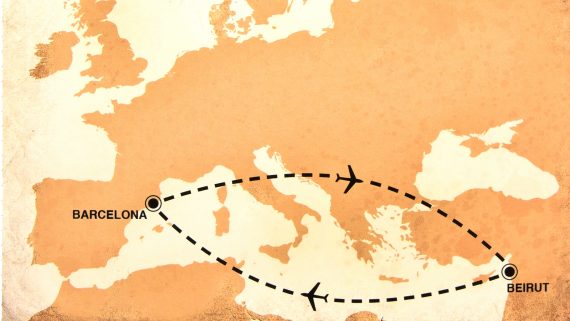 Imatge de la coberta del llibre 'Un barceloní a Beirut' de Tomás Alcoverro.
