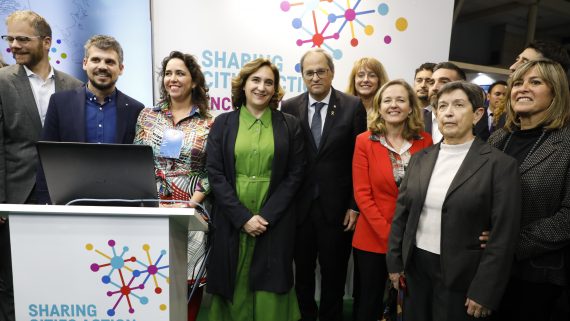 Las autoridades participantes en el SCEWC visitaron el Sharing Cities Action Encounter.