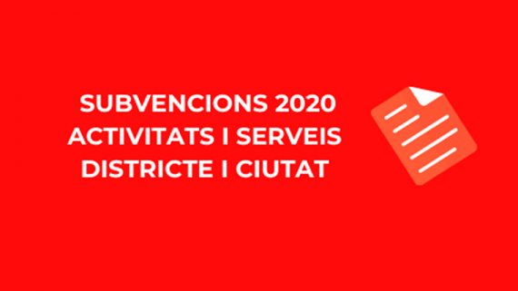 Gràfica de l'obertura del període de sol·licitud de subvecions 2020