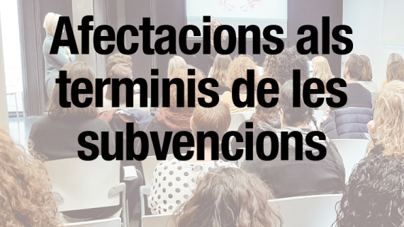 Afectació a la convocatòria general de subvencions de l’ajuntament de barcelona