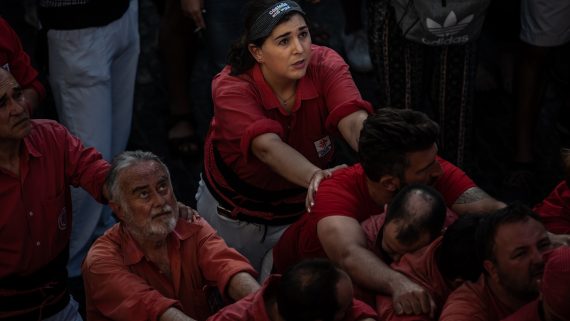 Sandra Vilaseca, castellera. Foto: Xavi Ariza