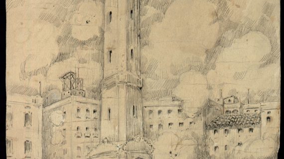 Revolta de les Quintes a Gràcia. 1870. Gravat Febrés, Eduard 01/01/1930 - 01/01/1934. AHCB02076