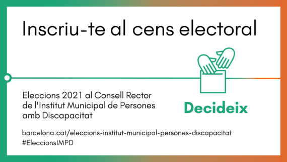 Banner inscriu-te al cens electoral per poder votar a les Eleccions IMPD.