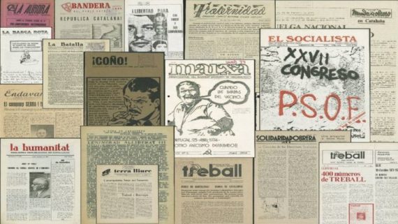 Composición de portadas de revistas clandestinas y del exilio