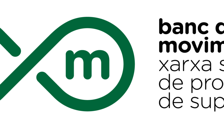 Logo del Banc del Moviment. Fons blanc, icona verda amb una 'm' al mig.