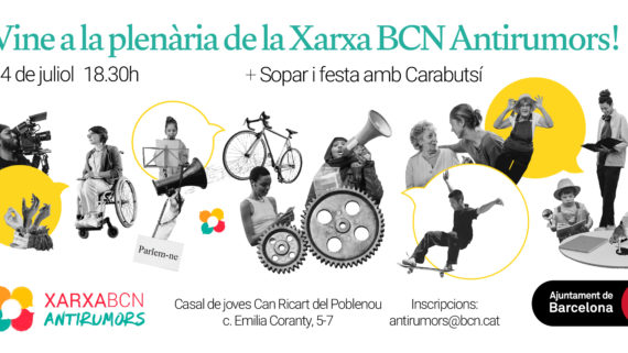 Banner de la Plenària de la Xarxa BCN Antirumors