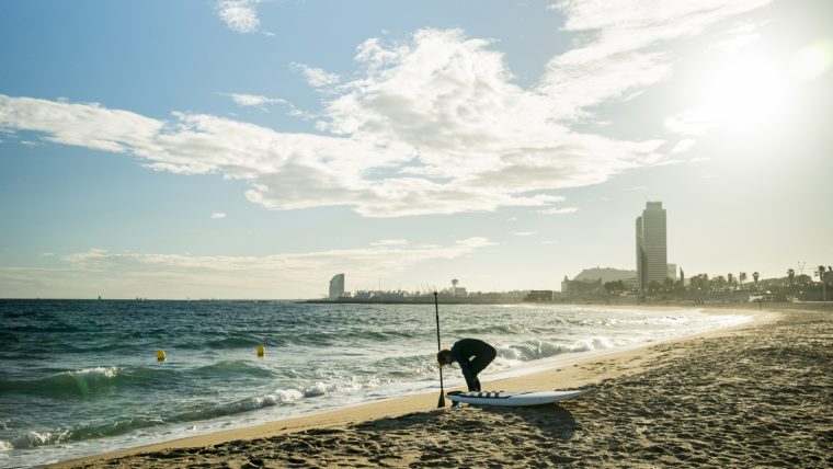 paddle surf, platja