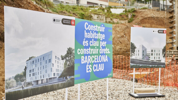 How is public housing increasing in Nou Barris? 