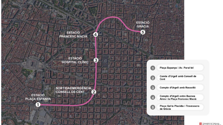 Detall de les obres i les afectacions del perllongament de la L8