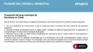 Del Grup Municipal Barcelona en Comú: Que el Govern municipal apliqui la regulació de lloguers a Barcelona aplicant les quatre mesures següents: 1. Fer una campanya de comunicació a tota la ciutat que doni a conèixer els nous drets de les persones llogateres 2. Ampliar la Unitat de Disciplina amb un equip jurídic i d’inspecció dedicat específicament al seguiment, la implementació i la sanció de la regulació de lloguers. 3. Reforçar l’equip jurídic de cada oficina d’habitatge per assessorar veïns i veïnes sobre la nova regulació i per denunciar incompliments. 4. Donar suport actiu al Ministeri d’Habitatge per a la modificació de la Llei d’arrendaments urbans amb la missió de regular i acotar el lloguer de temporada, amb una atenció especial a les zones tensionades, perquè no esdevingui una escletxa per treure pisos de lloguer residencial i passar-los al temporal.