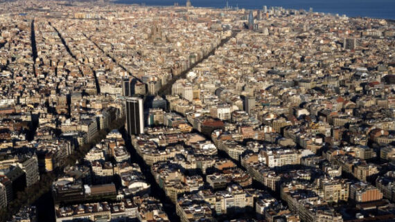 Aerial view of Barcelona