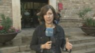 Mària Sánchez en una connexió de TVE