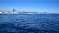 Imatge del literal de Barcelona vista des del mar.