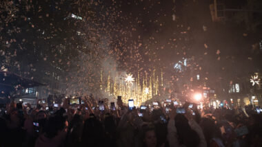 Moment de l'encesa dels llums de Nadal 2024