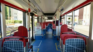 Autobús articulat d&#039;hidrogen a l&#039;interior