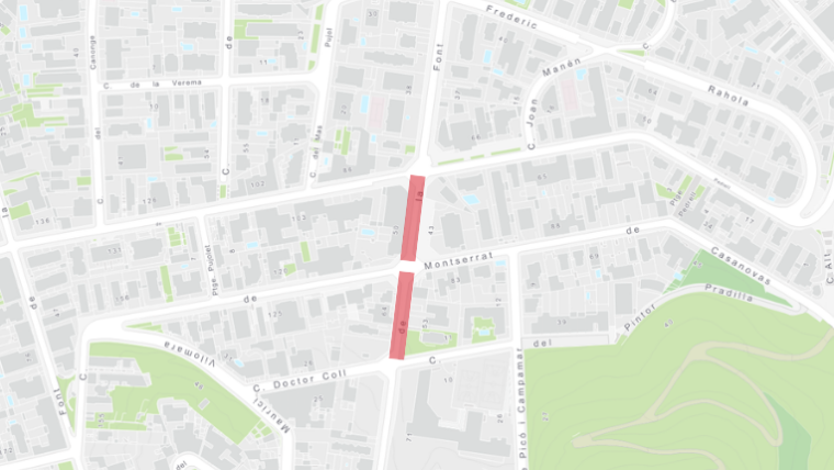 renovació voreres al passeig de la Font d'en Fargues. 2025