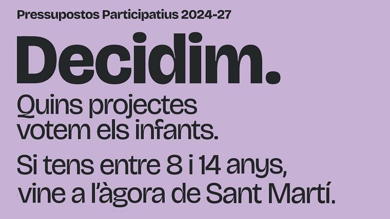 Grafisme de l'Àgora d'Infància de Sant Martí dels Pressupostos Participatius