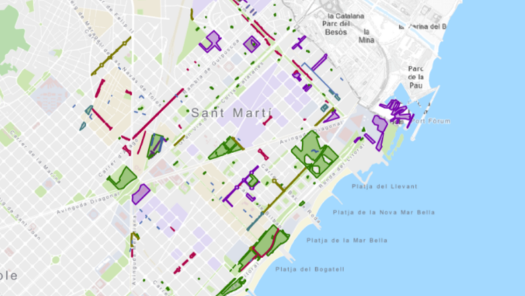 Visor de les actuacions del PMI a Sant Martí