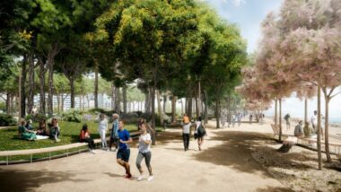 Imatge de la projeccio futura del passeig de la Mar Bella
