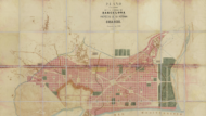 Plànol la ciutat i el pla de Barcelona, amb els pobles adjacents, 1855-1860. Ildefons Cerdà Sunyer. AHCB