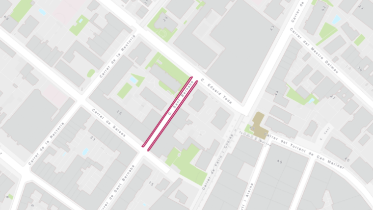 PMI 2025 Horta-Guinardó. Renovació de voreres del carrer de Sant Bernabé