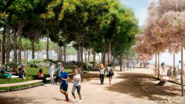 Imatge de la projecció futura del passeig de la Mar Bella (maig 2025)