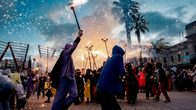 Imatge del ball de foc de la Festa Major del 2024