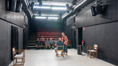 Interior de la sala de teatre de l&#039;Antic Teatre. Autora: Júlia Arnau.