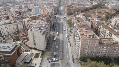 Vista aèria de l'avinguda Meridiana