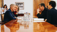 Reunió a l'Ajuntament de Budapest.
