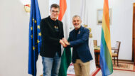 Reunió a l'Ajuntament de Budapest.