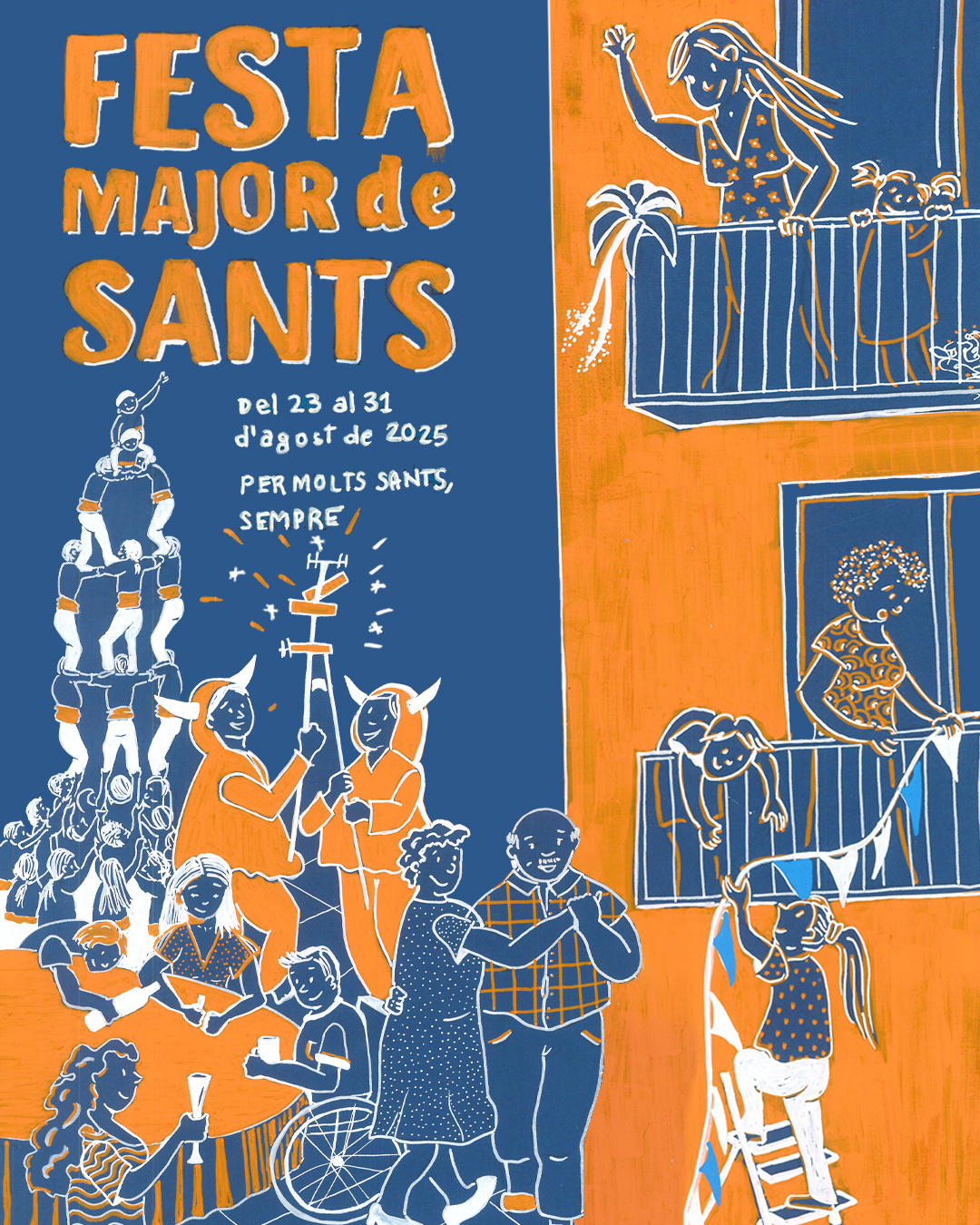 Cartell FM Sants 2025 obra de Laia Capellades