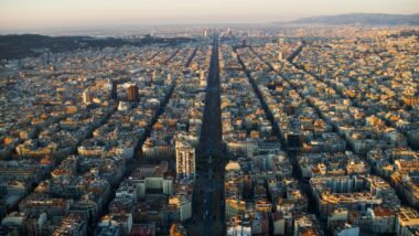 Plànol aeri de Barcelona