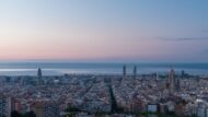 Vista de Barcelona amb el mar de fons