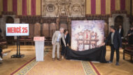 Jaume Collboni, Emma Vilarasau i Lluís Danés, destapen el cartell de la Mercè 2025