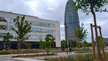 Urbanització de la cobertura de Gran Via, final de la primera fase d&#039;obres.
