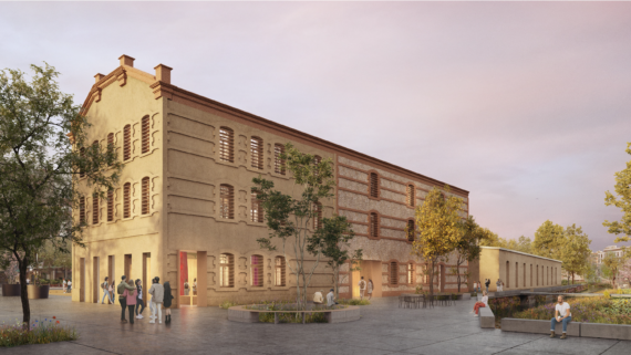 Renders de la Casa del Sucre (vista exterior).