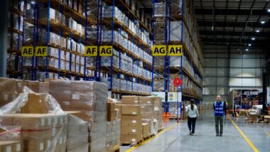 Magatzem d&#039;UNRWA a Amman. Pintada mural al centre d&#039;UNRWA a Amman. Autora: Laura Guerrero.