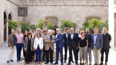 Foto d&#039;autoritats i personalitats del cinema, en la presentació dels Premis Goya 2026, que tindran lloc el 28 de febrer a Barcelona. Autora: Laura Guerrero