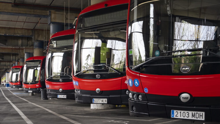 Autobusos de zero emissions a una cotxera
