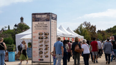 Estands de l&#039;edició de Terra i Gust de la Mercè 2025. Foto: Júlia Arnau.