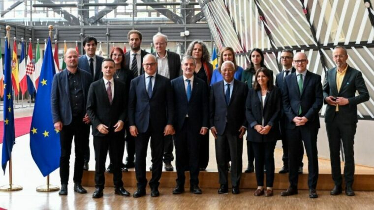 Reunió de Mayors for Housing amb António Costa a Brussel·les.