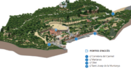 Plànol de les portes d'accés al Park Güell