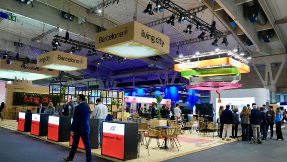 Estand de l'Ajuntament de Barcelona a la Smart City Expo World Congress.